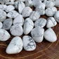Full profile of Grade AA Howlite tumbled stone ready to ship from Beyond Bohemian