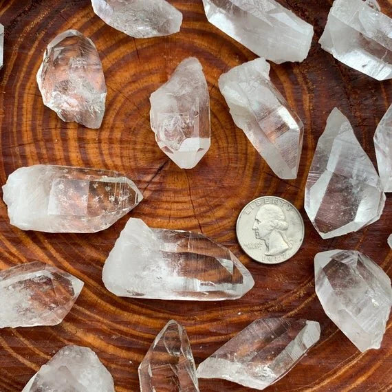 Full profile of Grade AAA Clear Quartz point ready to ship from Beyond Bohemian