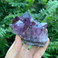 Detail shot showing Amethyst specimen, showing tight grain.