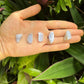 Full profile of Grade AA Blue Lace Agate tumbled stone ready to ship from Beyond Bohemian