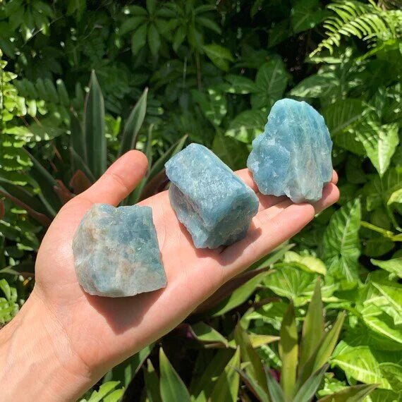 Full profile of Grade AA Aquamarine raw ready to ship from Beyond Bohemian