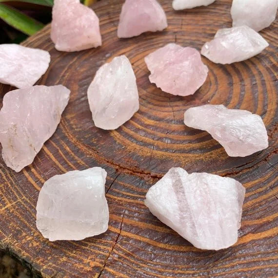 Rose Quartz raw crystal from Madagascar with Pink color, polished finish for mindful calm