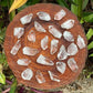 Detail shot of Grade AAA Clear Quartz point under natural light