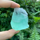 Daylight view of a Fluorite raw stone, hand-selected from Jiangxi, China.