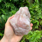 Top-side view of Rose Quartz specimen, showing natural form, from Alaotra-Mangoro, Madagascar.
