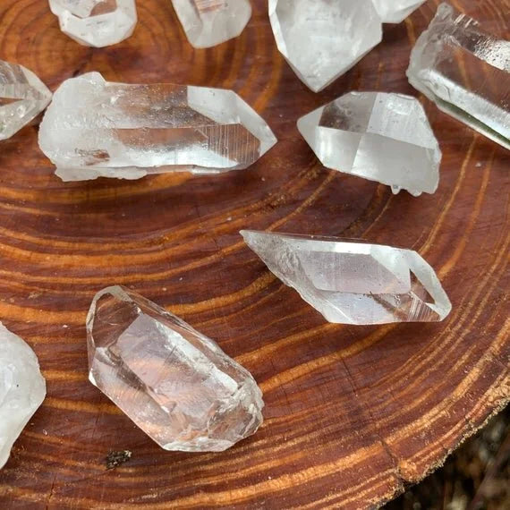 Full profile of Grade AAA Clear Quartz point ready to ship from Beyond Bohemian