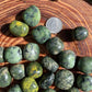 Full profile of Grade A Jade tumbled stone ready to ship from Beyond Bohemian