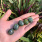 Full profile of Grade A Jade tumbled stone ready to ship from Beyond Bohemian