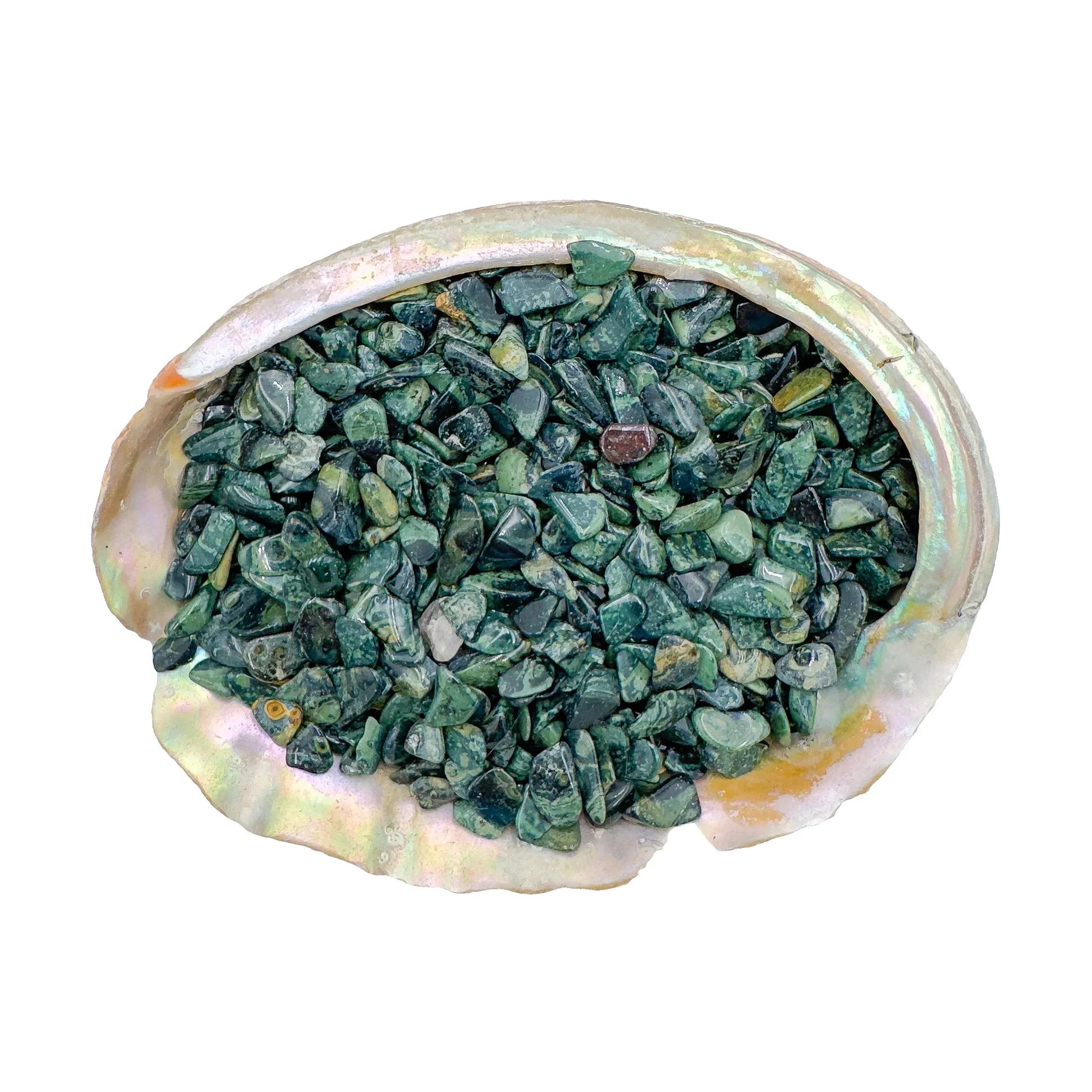Kambaba Jasper Crystal Chips for Emotional Healing, Grounding & Healing — black small tumbled, A from Madagascar