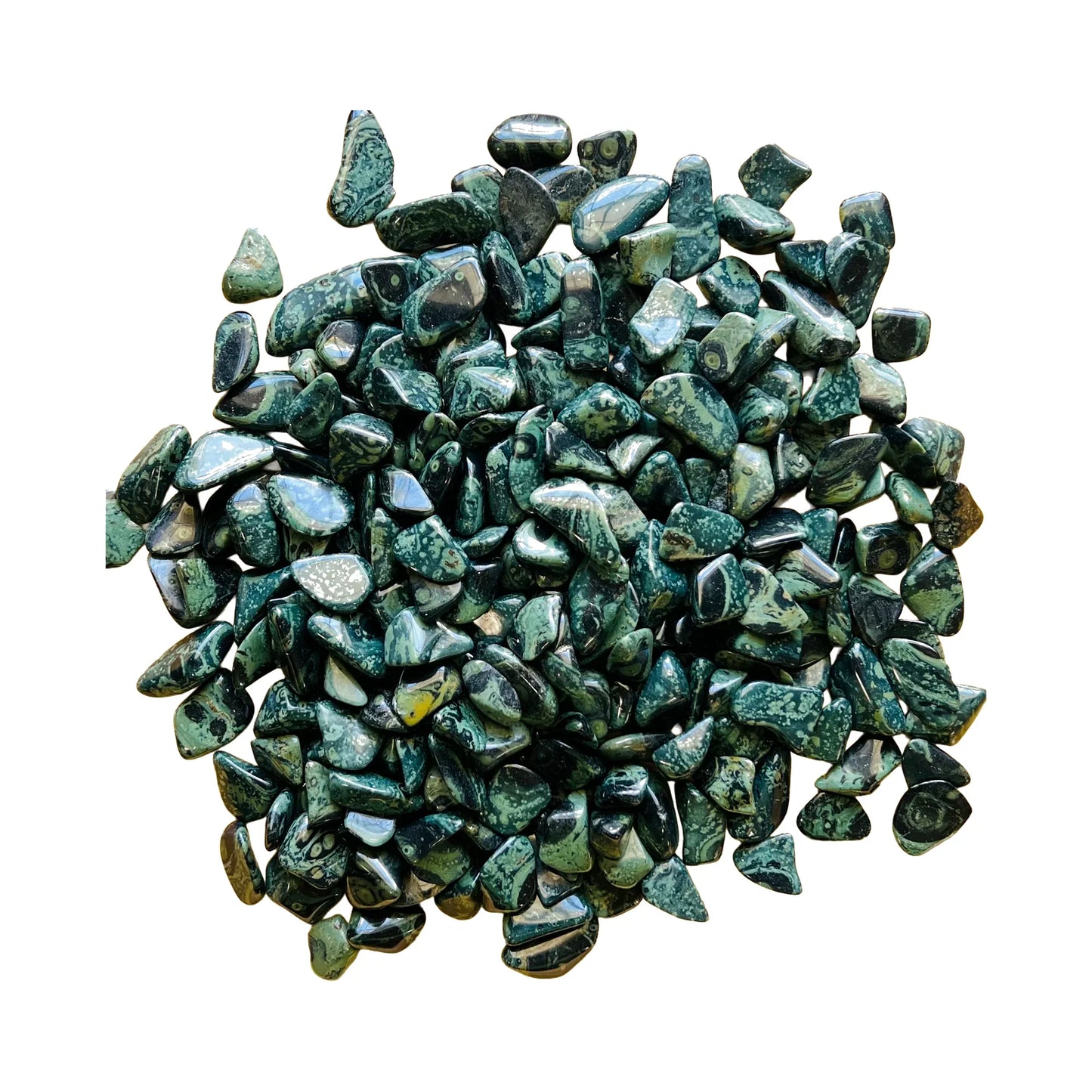 Kambaba Jasper Crystals for Emotional Healing, Grounding & Healing — black polished, AA grade Madagascar-sourced
