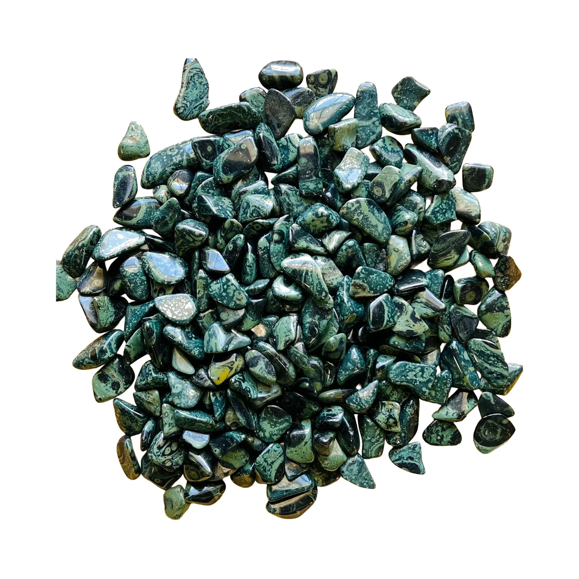 Kambaba Jasper Crystals for Emotional Healing, Grounding & Healing — black polished, AA grade Madagascar-sourced