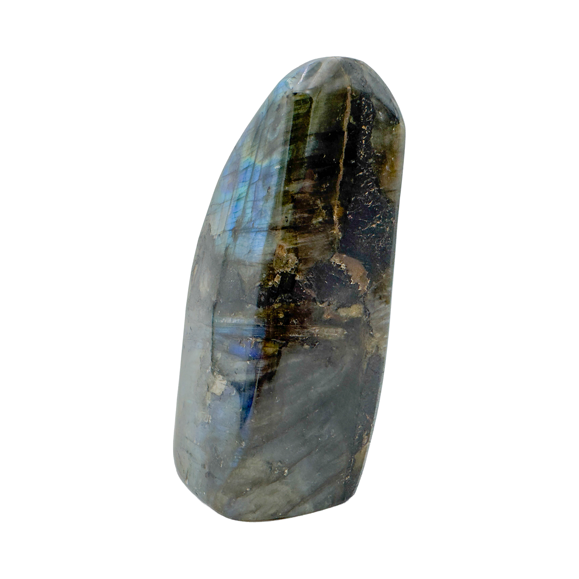 Side profile of Labradorite freeform from Madagascar