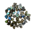 Labradorite rainbow raw stones in natural rough form, 0.50 to 1 inch, ethically sourced from Madagascar