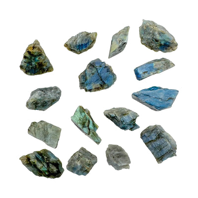 Raw Labradorite Rainbow Crystals for Intuition, Manifestation & Meditation — gray rough natural, AA directly from Madagascar