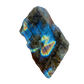 Detail view of AA Grade Rainbow Labradorite raw stone from Madagascar