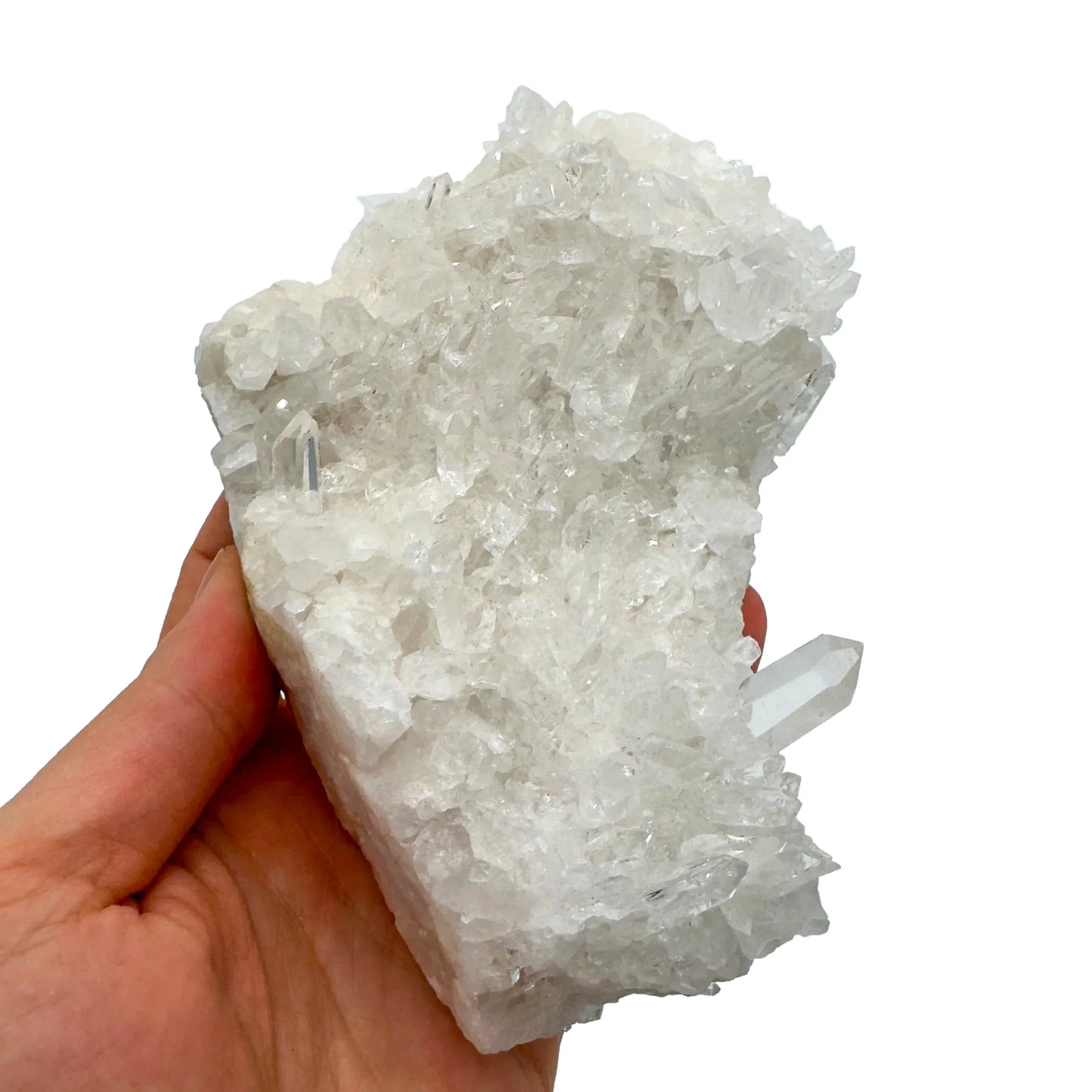 Full profile of Grade AAA Clear Quartz specimen ready to ship from Beyond Bohemian