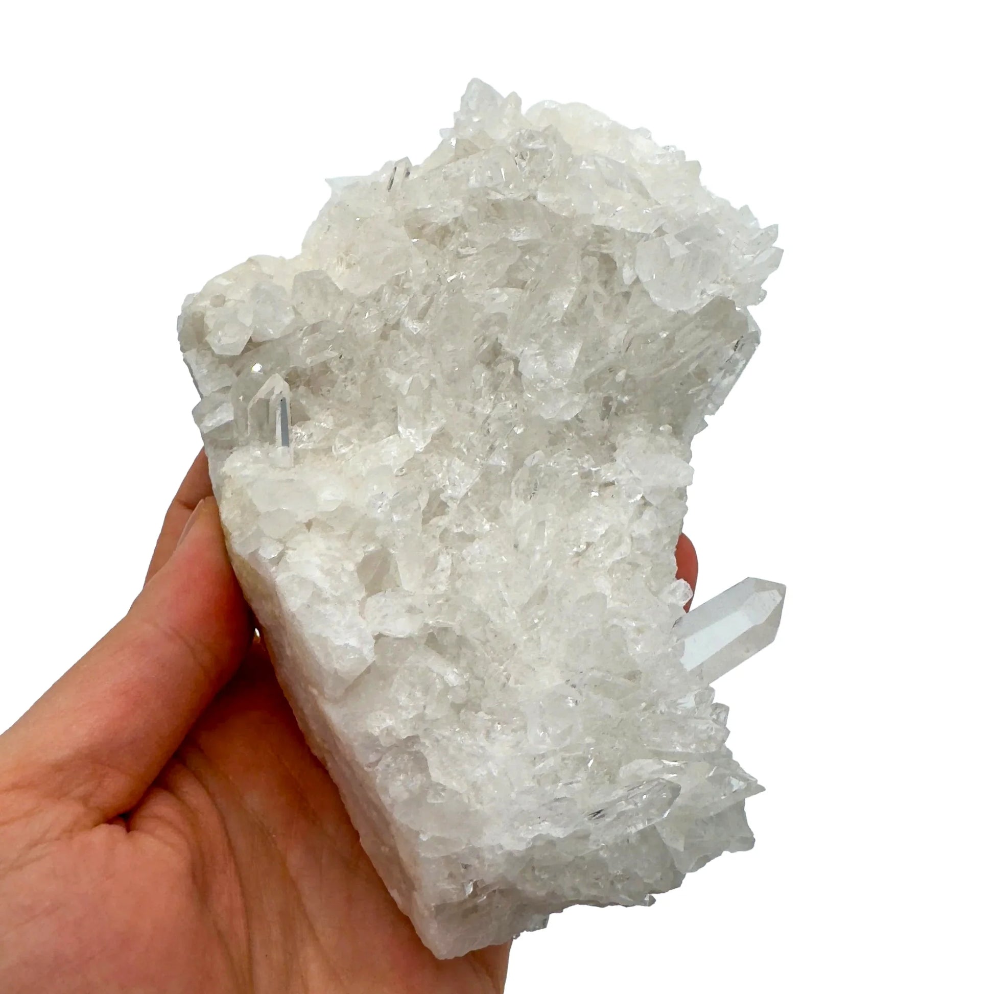 Full profile of Grade AAA Clear Quartz specimen ready to ship from Beyond Bohemian