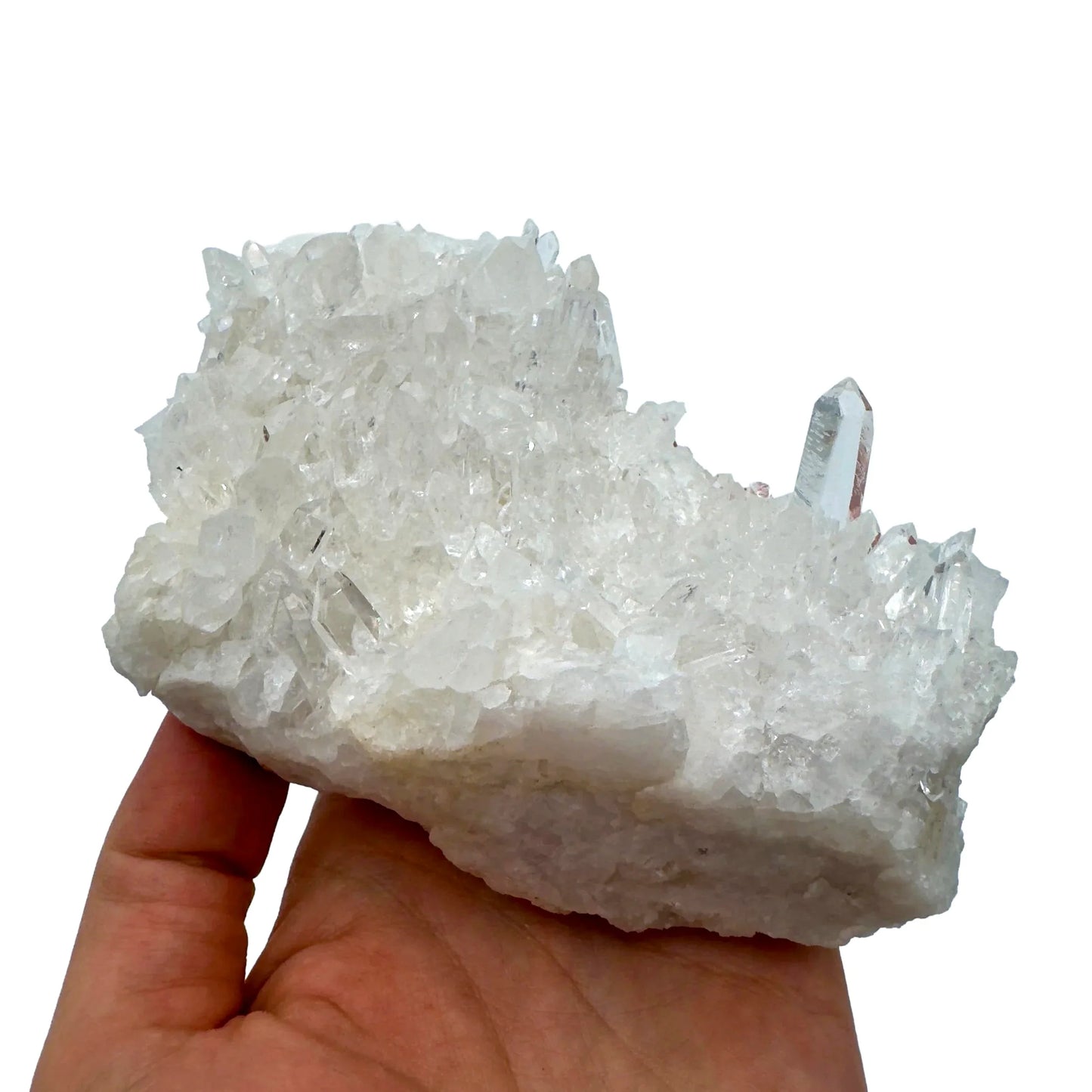 Full profile of Grade AAA Clear Quartz specimen ready to ship from Beyond Bohemian