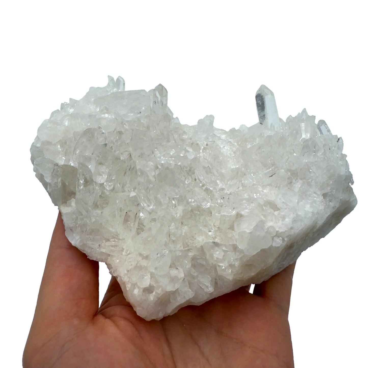 Full profile of Grade AAA Clear Quartz specimen ready to ship from Beyond Bohemian