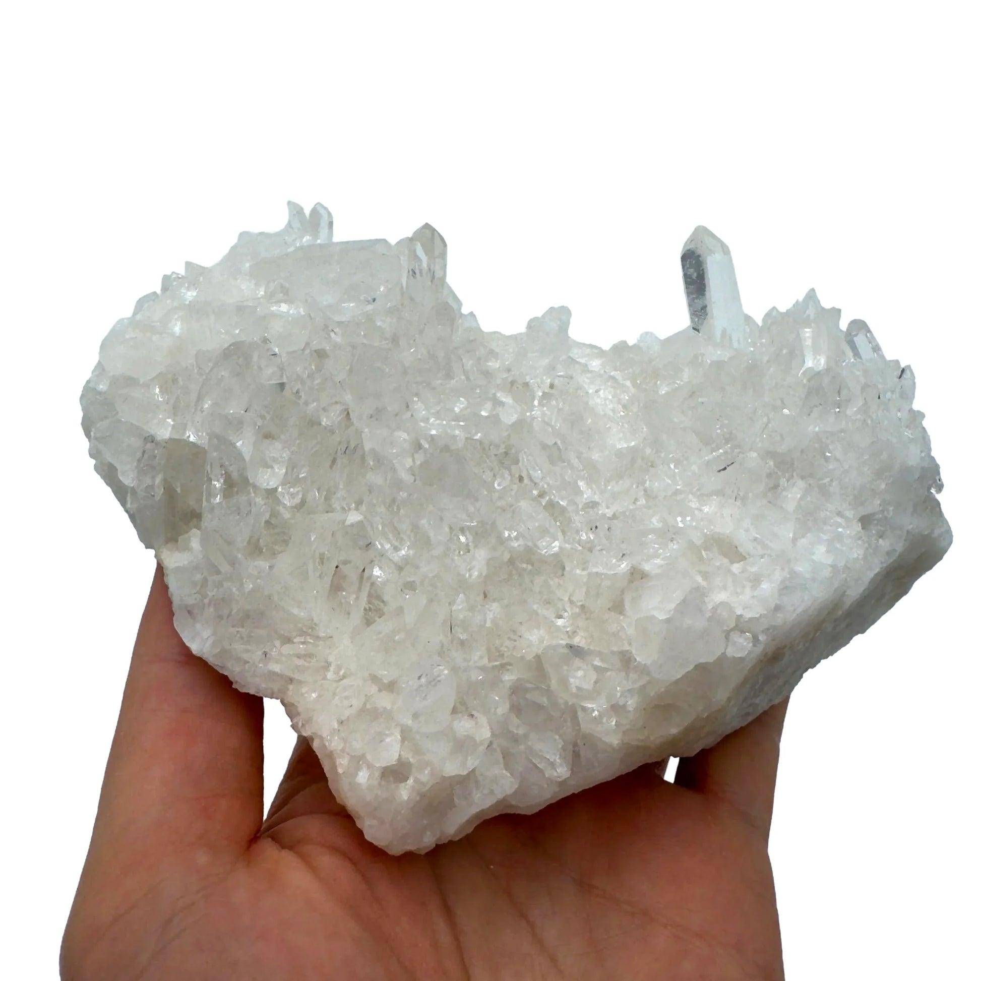 Full profile of Grade AAA Clear Quartz specimen ready to ship from Beyond Bohemian