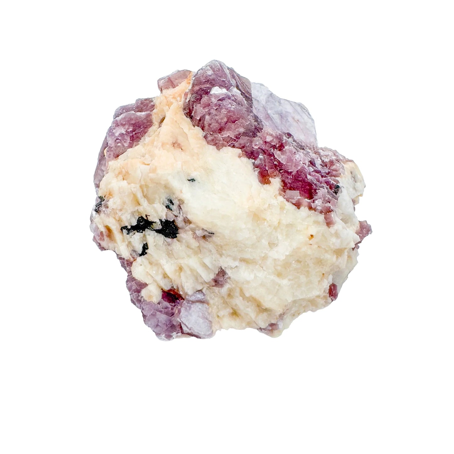 Profile shot of Lepidolite specimen, drawn on for Stress Relief, from Brazil.