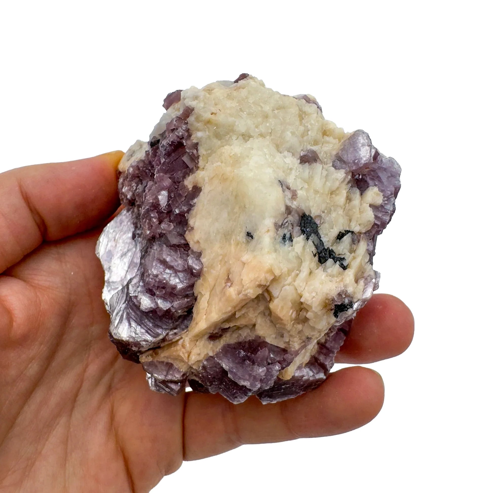 Full profile of Grade AA Lepidolite cluster ready to ship from Beyond Bohemian