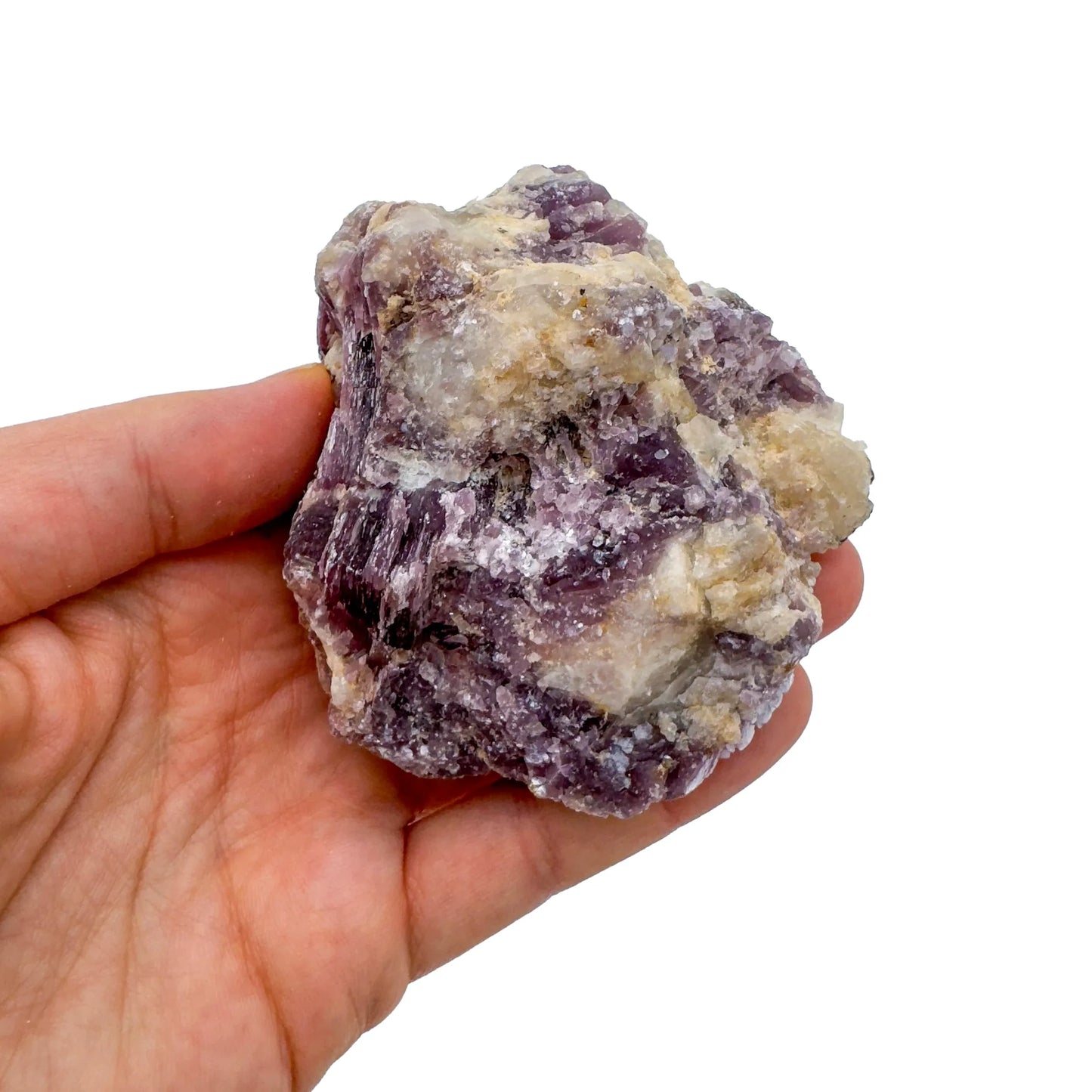 Display context of Lepidolite specimen, associated with Self Love, showing natural surface character.