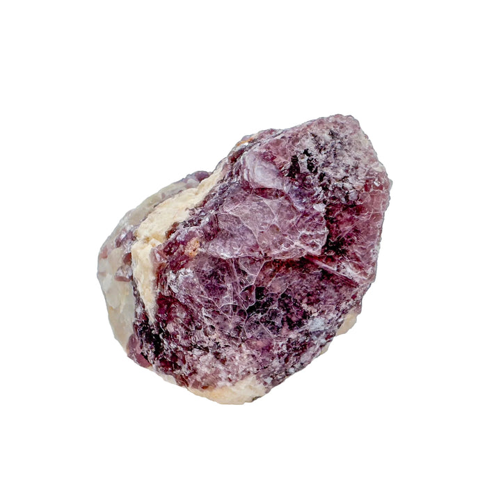 Profile view of purple Lepidolite specimen, showing natural color depth.