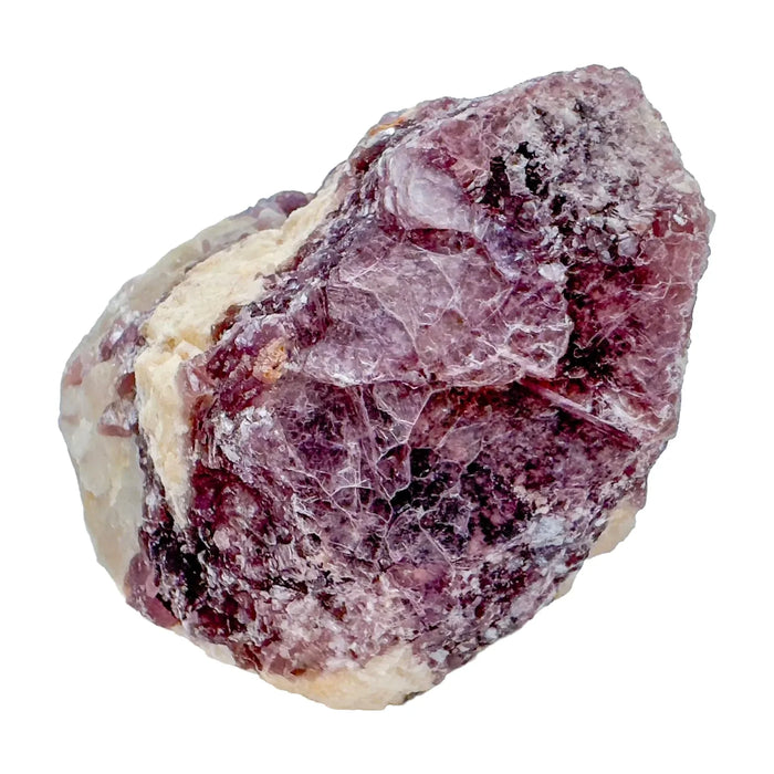 Profile view of purple Lepidolite specimen, showing natural color depth.