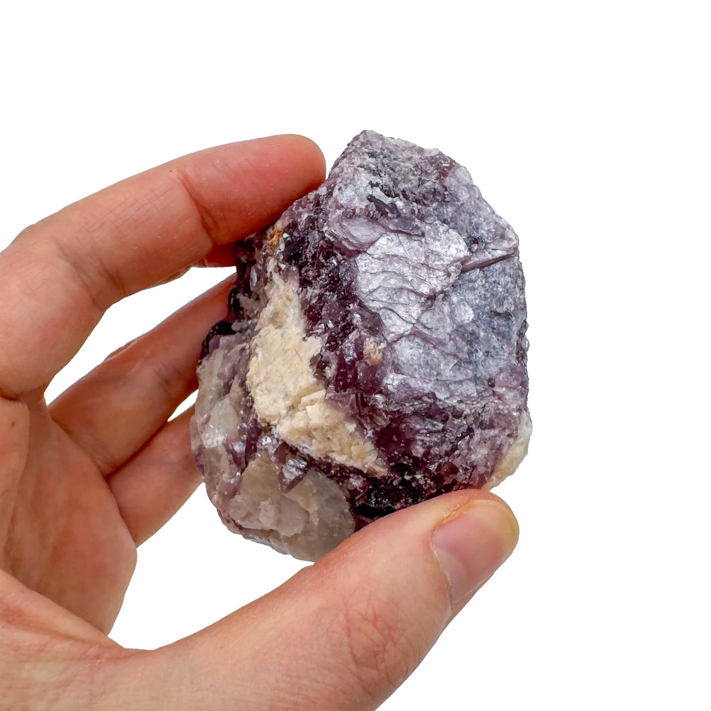 Full profile of Grade AA Lepidolite cluster ready to ship from Beyond Bohemian