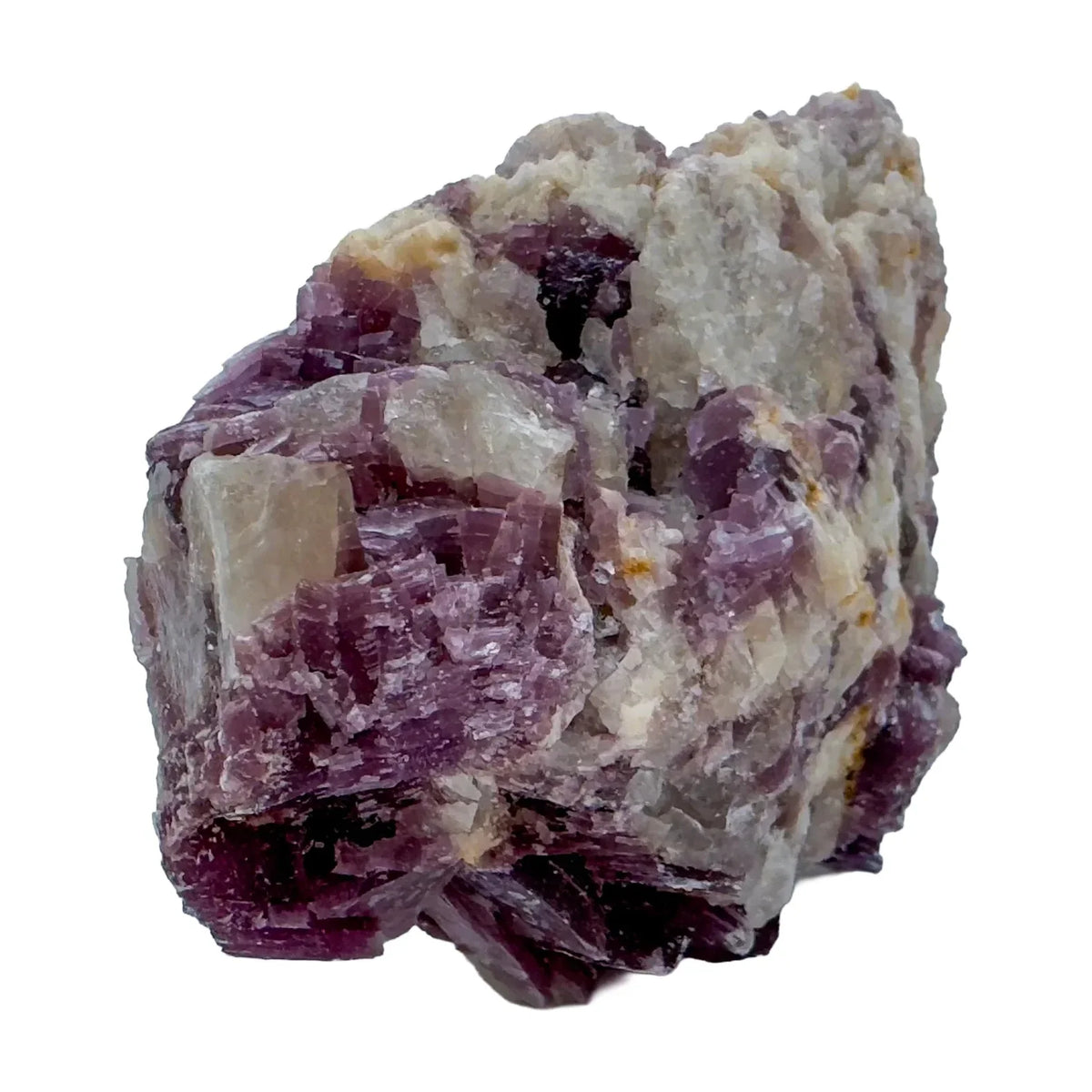 Close detail of Grade AA Lepidolite specimen, showing characteristic patterning, sourced from Minas Gerais, Brazil.