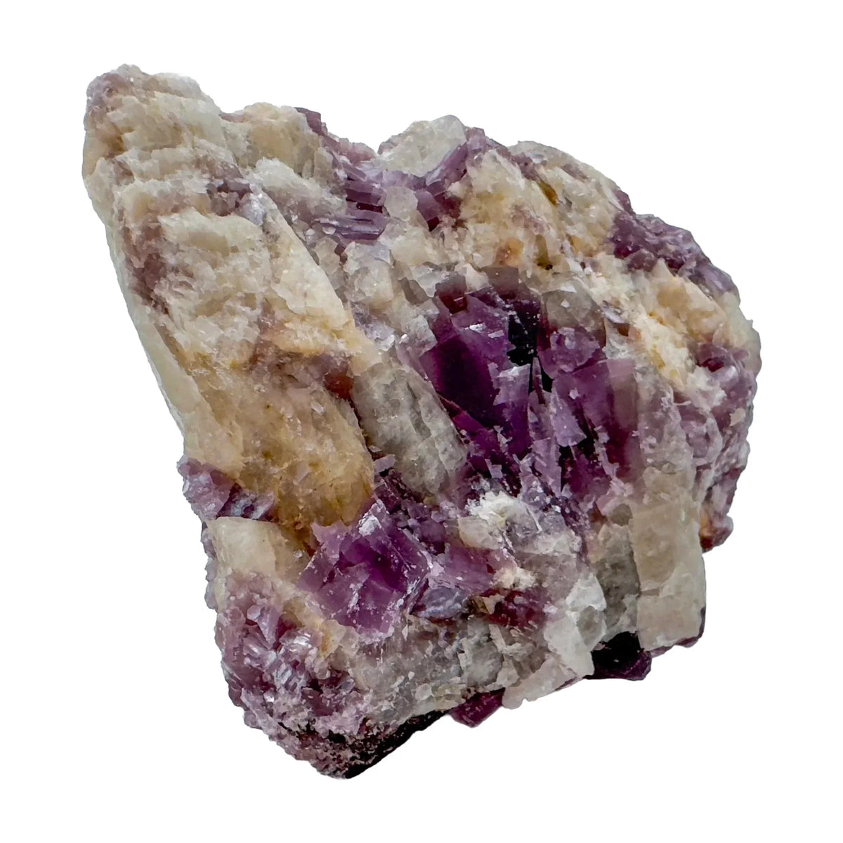Looking down on Lepidolite specimen.