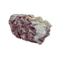 Lateral view of Lepidolite specimen, worked with for Stress Relief and Emotional Healing, showing open form.
