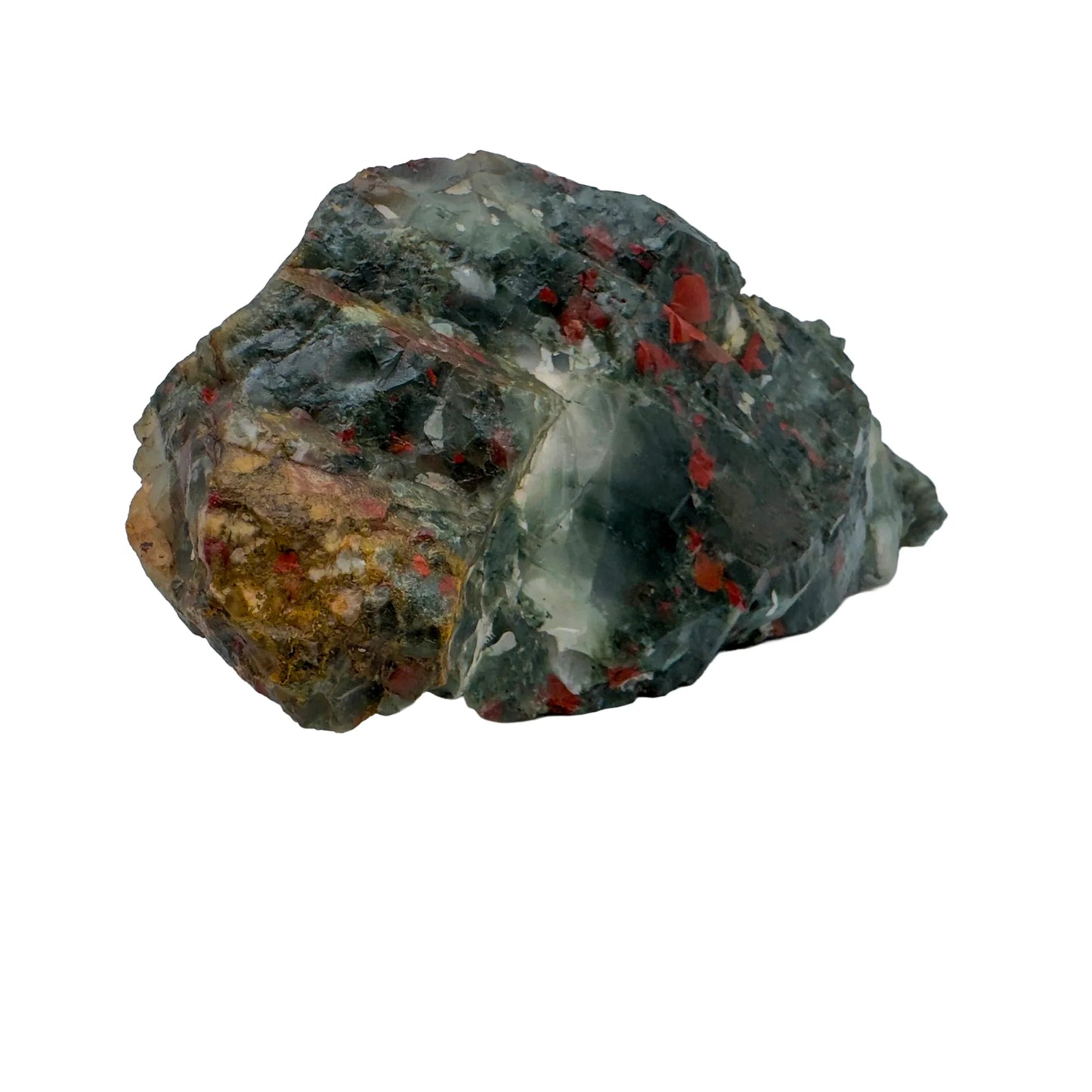 Surface detail of Bloodstone specimen, showing natural variation, sourced from Eswatini.