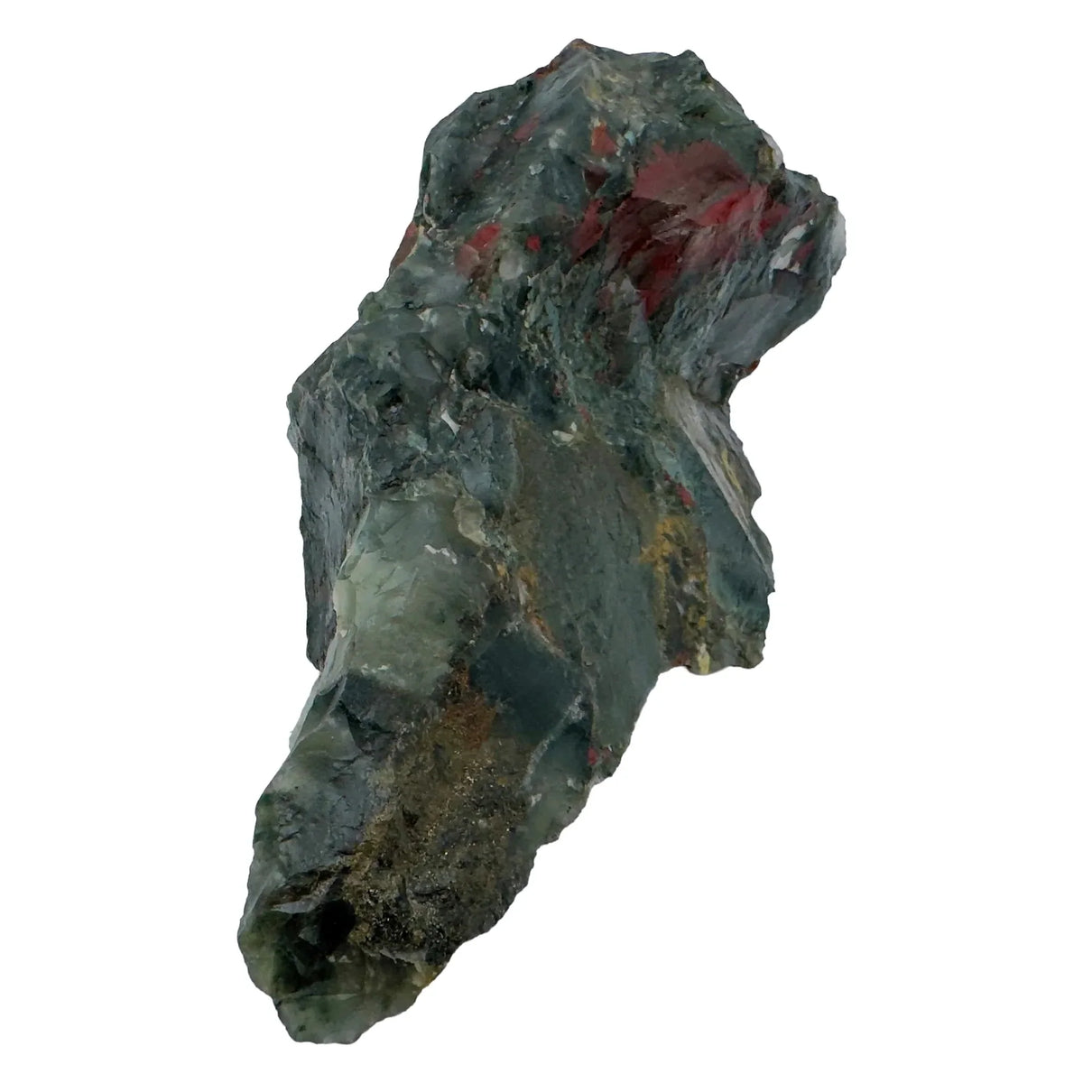 Back view of Grade AA Bloodstone specimen showing natural surface