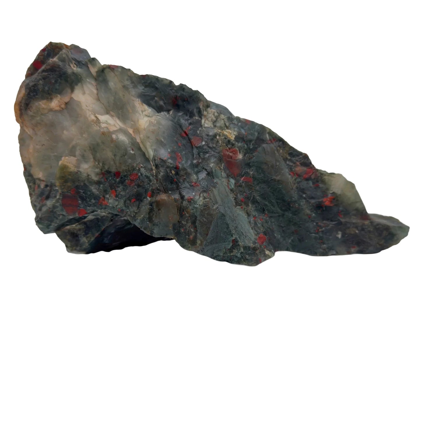 Full profile of Grade AA Bloodstone specimen ready to ship from Beyond Bohemian