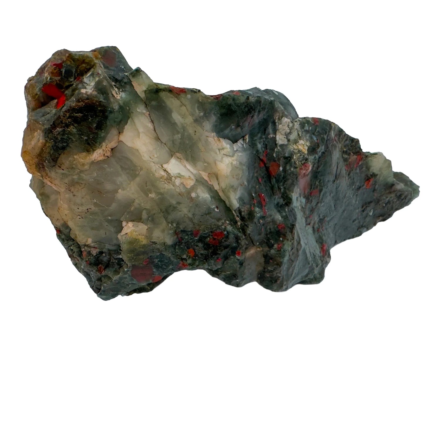 Full profile of Grade AA Bloodstone specimen ready to ship from Beyond Bohemian
