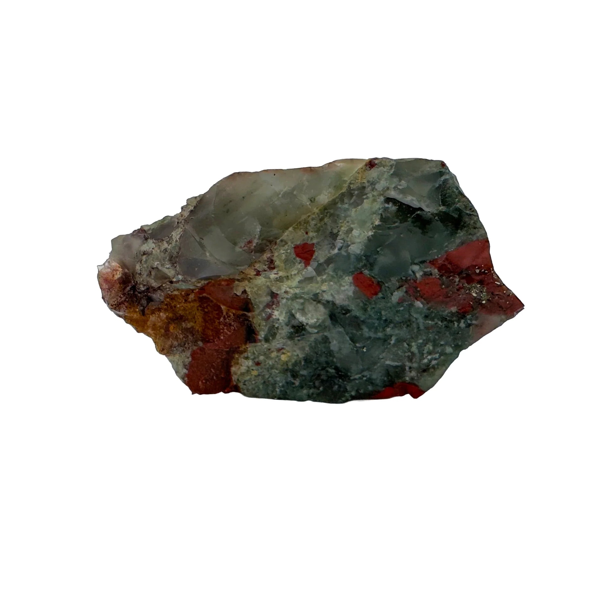 Opposite side of Grade AA Bloodstone specimen, often paired with practices around Energy and Protection, Eswatini-sourced.