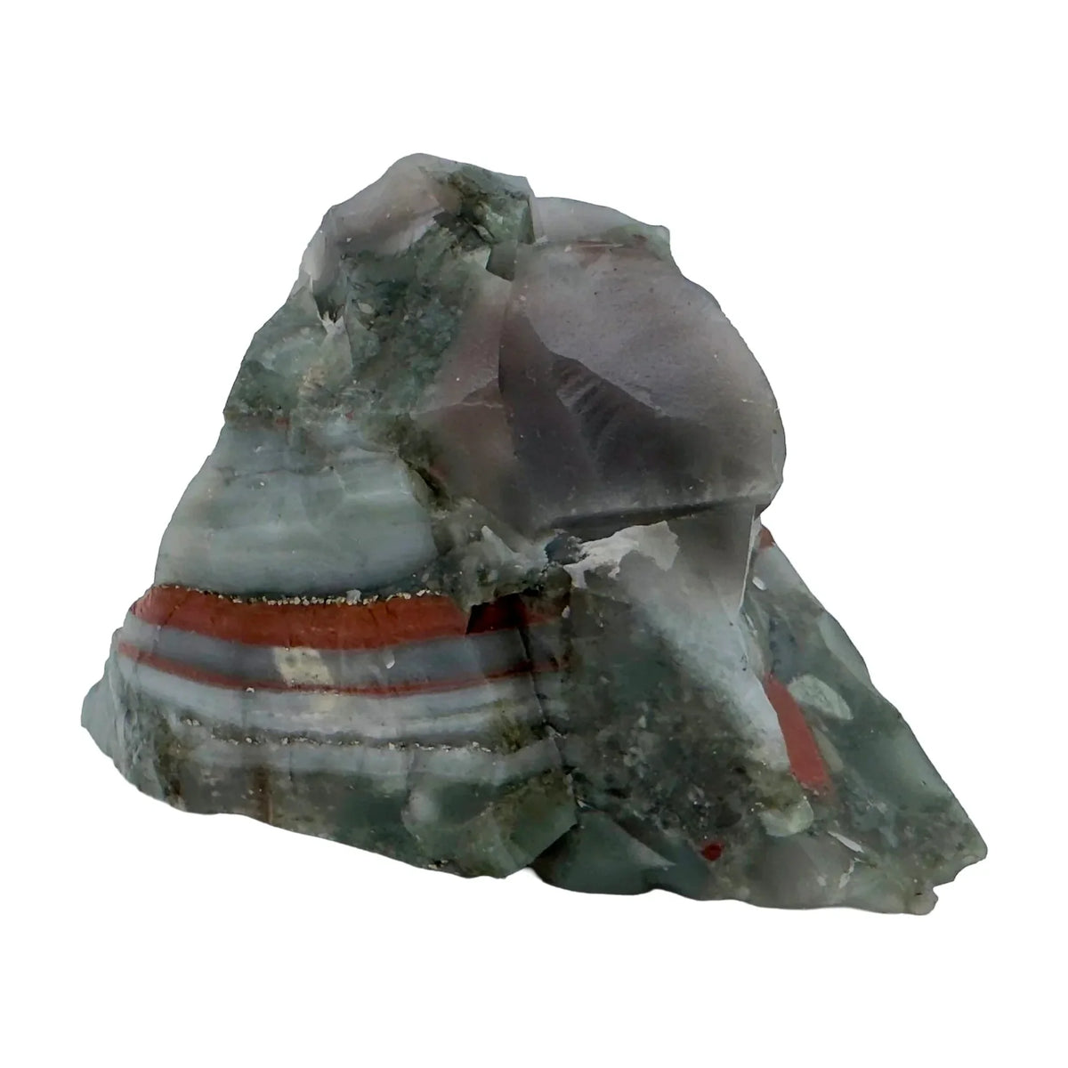 Side profile of Grade AA Bloodstone specimen, from Eswatini.