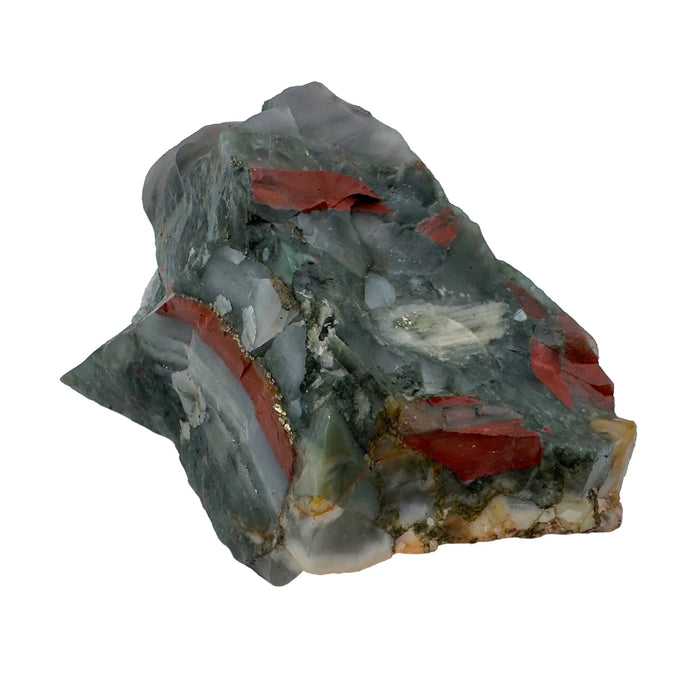 Opposite side of Bloodstone specimen, Eswatini-sourced, showing tight grain.