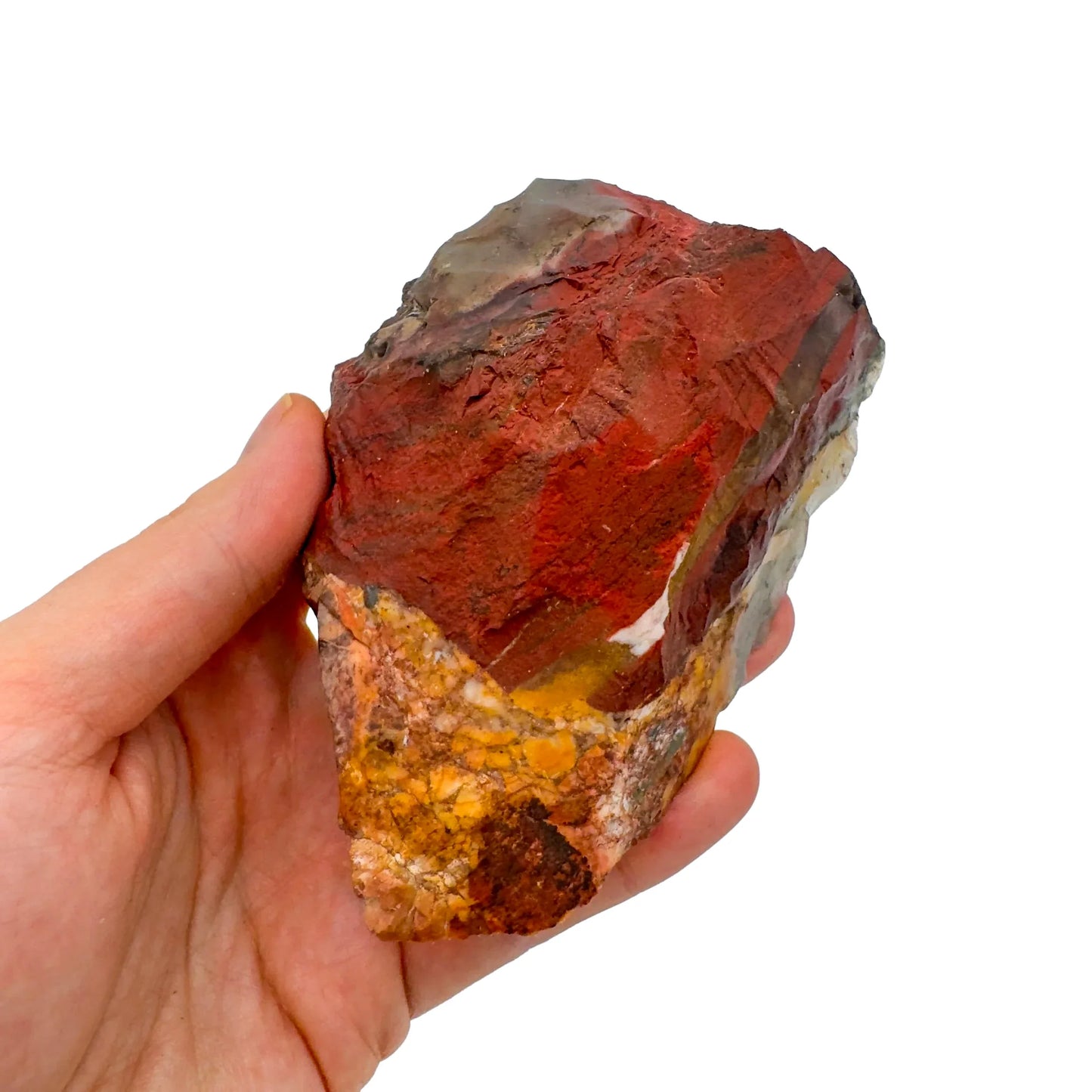 Full profile of Grade AA Bloodstone specimen ready to ship from Beyond Bohemian