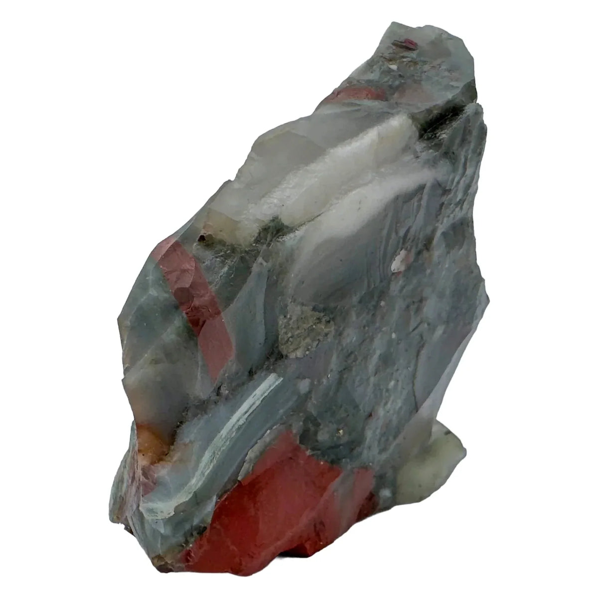 Close detail of Bloodstone specimen, sourced from Eswatini.