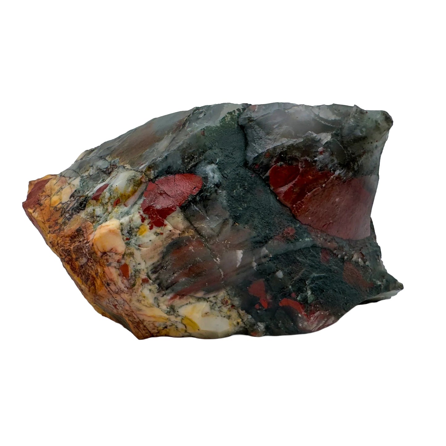 Scale reference of a Bloodstone specimen, Eswatini-sourced.