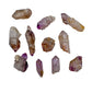 A Grade smoky amethyst raw crystal points, 1 to 2 inches, Zimbabwe