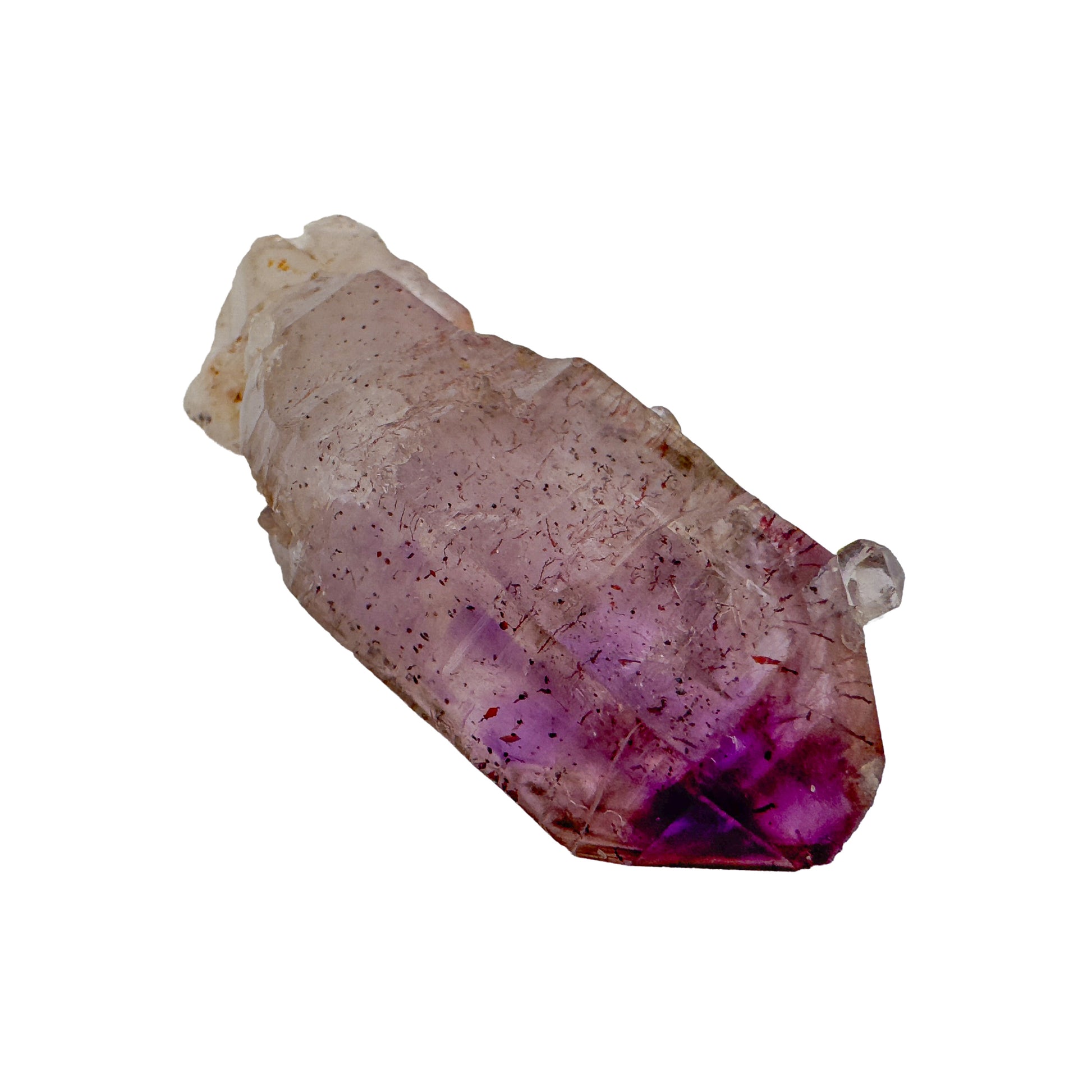 Large raw smoky amethyst points, 1 to 2 inches, Zimbabwe