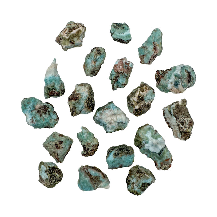 Larimar Crystals to support Emotional Healing, Love & Meditation — blue rough natural, A grade from Dominican Republic