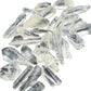Overhead flat-lay of 0.50 to 1.50 inch Lemurian Quartz points from Brazil