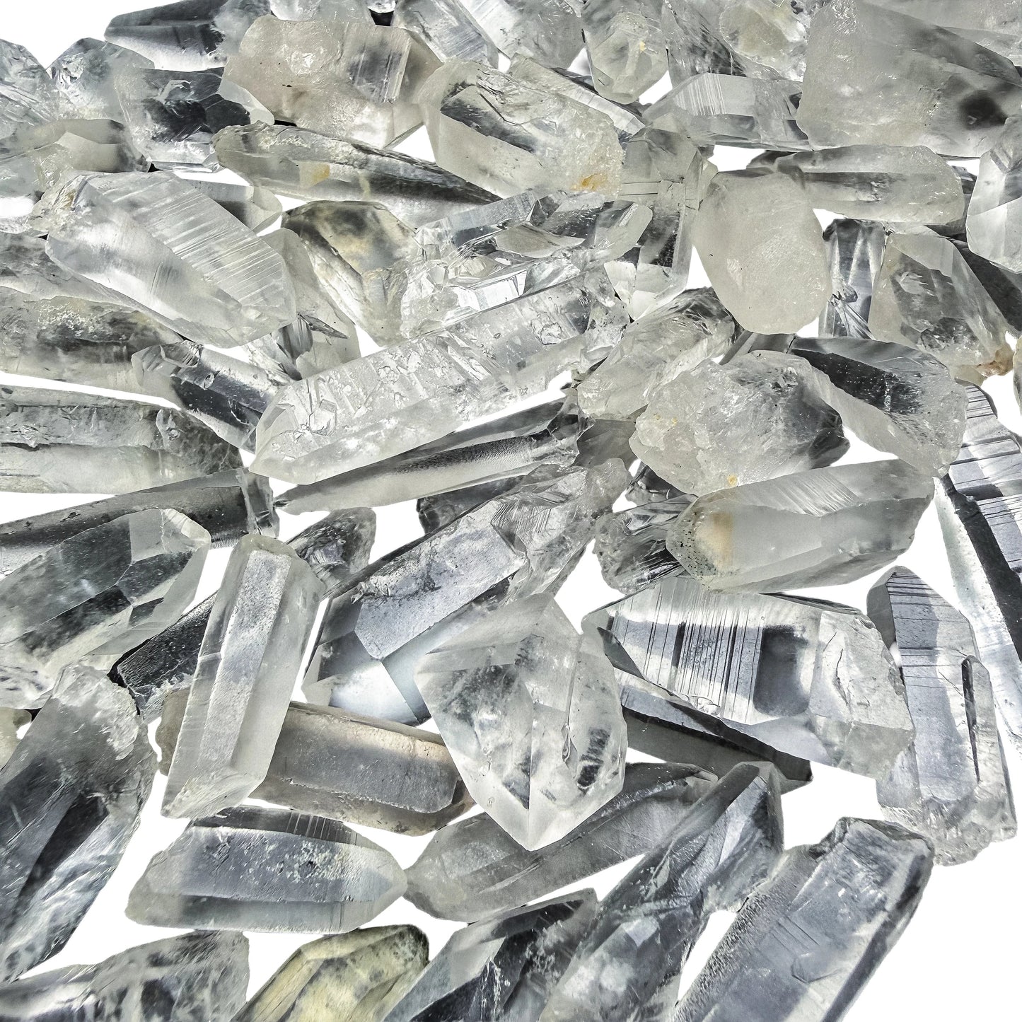 Tight crop on a single small Lemurian Quartz point, A grade, untreated
