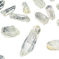 Tight crop on the striated face of a single Brazilian Lemurian Quartz point