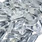 A scatter of A-grade Lemurian Quartz points from Minas Gerais, Brazil, 0.50 to 1.50 inches, showing the horizontal ladder striations.